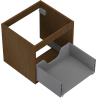 Mexen Box-A vanity cabinet body 50 cm, 1 drawer, walnut - 91AX0-0500-470-1-86