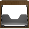 Mexen Box-A vanity cabinet body 50 cm, 1 drawer, walnut - 91AX0-0500-470-1-86