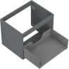 Mexen Box-A vanity cabinet body 60 cm, 1 drawer, matte graphite - 91AX0-0600-470-1-66
