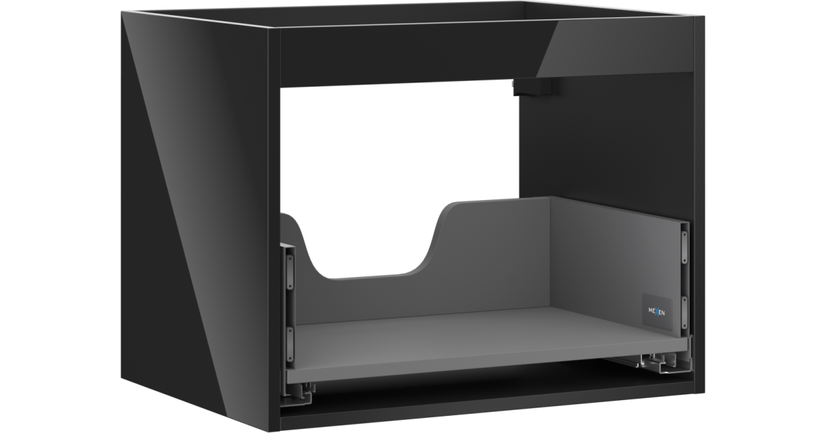 Mexen Box-A cabinet body for washbasin 60 cm, 1 drawer, black gloss ...