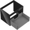 Mexen Box-A cabinet body for washbasin 60 cm, 1 drawer, black gloss - 91AX0-0600-470-1-70