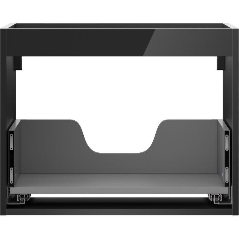 Mexen Box-A cabinet body for washbasin 60 cm, 1 drawer, black gloss - 91AX0-0600-470-1-70