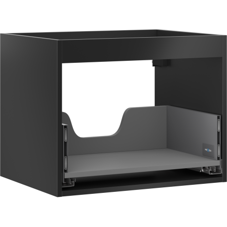 Mexen Box-A Cabinet Body for Washbasin, 60 cm, 1 Drawer, Black Matte - 91AX0-0600-470-1-71