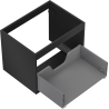Mexen Box-A Cabinet Body for Washbasin, 60 cm, 1 Drawer, Black Matte - 91AX0-0600-470-1-71