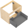 Mexen Box-A Cabinet Body for Washbasin 60 cm, 1 Drawer, Oak - 91AX0-0600-470-1-81