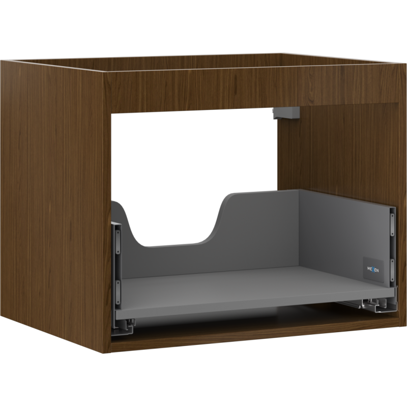 Mexen Box-A cabinet body for washbasin 60 cm, 1 drawer, walnut - 91AX0-0600-470-1-86