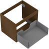 Mexen Box-A cabinet body for washbasin 60 cm, 1 drawer, walnut - 91AX0-0600-470-1-86