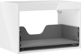 Mexen Box-A vanity cabinet body 70 cm, 1 drawer, white gloss - 91AX0-0700-470-1-00
