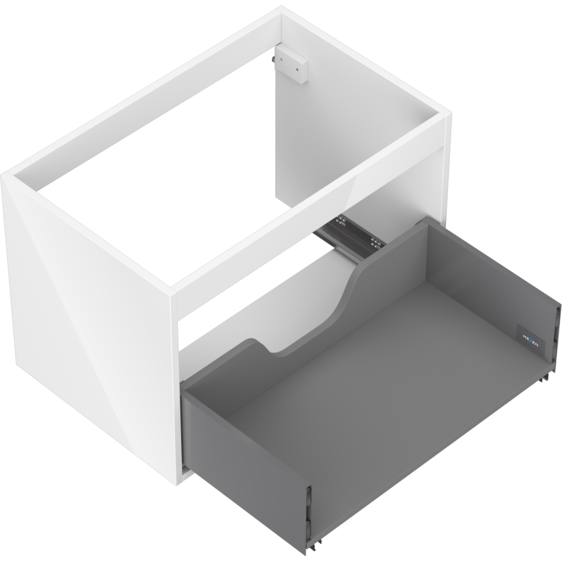 Mexen Box-A Vanity Unit Body 70 cm, 1 Drawer, White Gloss - 91AX0-0700-470-1-00