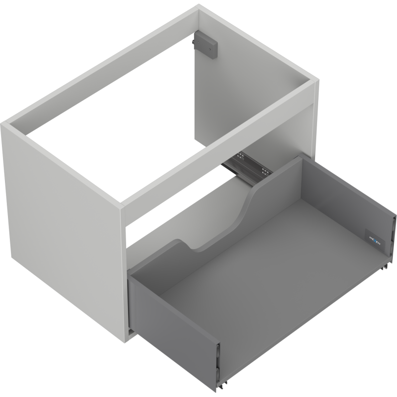 Mexen Box-A cabinet body for washbasin 70 cm, 1 drawer, grey matte - 91AX0-0700-470-1-62