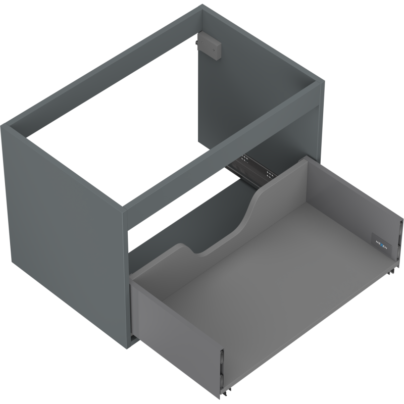 Mexen Box-A cabinet corpus under-sink 70 cm, 1 drawer, matte graphite - 91AX0-0700-470-1-66