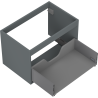 Mexen Box-A cabinet base for washstand 70 cm, 1 drawer, matte graphite - 91AX0-0700-470-1-66