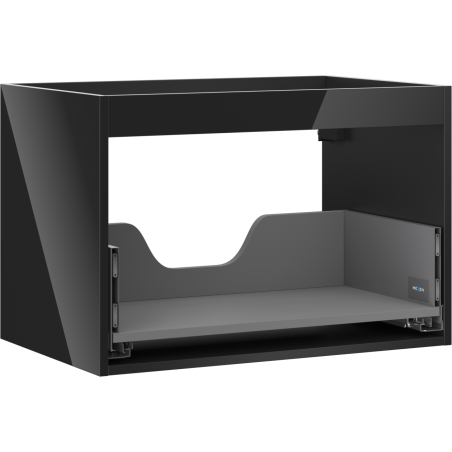 Mexen Box-A cabinet for washbasin 70 cm, 1 drawer, black gloss - 91AX0-0700-470-1-70
