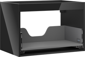 Mexen Box-A cabinet base for washbasin 70 cm, 1 drawer, black gloss - 91AX0-0700-470-1-70