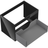 Mexen Box-A cabinet base for washbasin 70 cm, 1 drawer, black gloss - 91AX0-0700-470-1-70