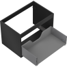 Mexen Box-A cabinet body for washbasin 70 cm, 1 drawer, black matte - 91AX0-0700-470-1-71