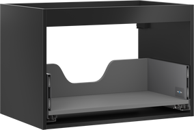 Mexen Box-A vanity cabinet base 70 cm, 1 drawer, matte black - 91AX0-0700-470-1-71