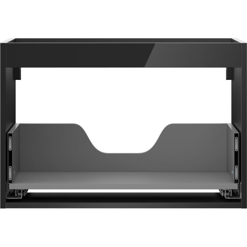 Mexen Box-A cabinet for washbasin 70 cm, 1 drawer, black gloss - 91AX0-0700-470-1-70