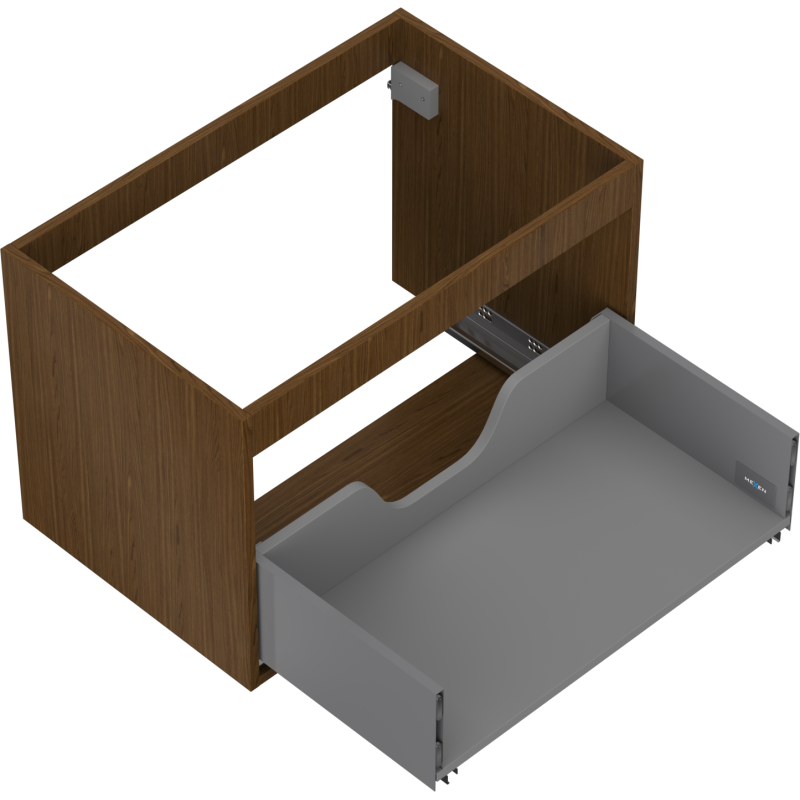 Mexen Box-A under-sink cabinet body 70 cm, 1 drawer, walnut - 91AX0-0700-470-1-86
