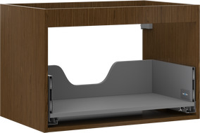 Mexen Box-A Cabinet Body 70 cm, 1 Drawer, Walnut - 91AX0-0700-470-1-86