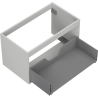 Mexen Box-A vanity cabinet frame 80 cm, 1 drawer, matte gray - 91AX0-0800-470-1-62