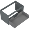 Mexen Box-A cabinet body under washbasin 80 cm, 1 drawer, matte graphite - 91AX0-0800-470-1-66