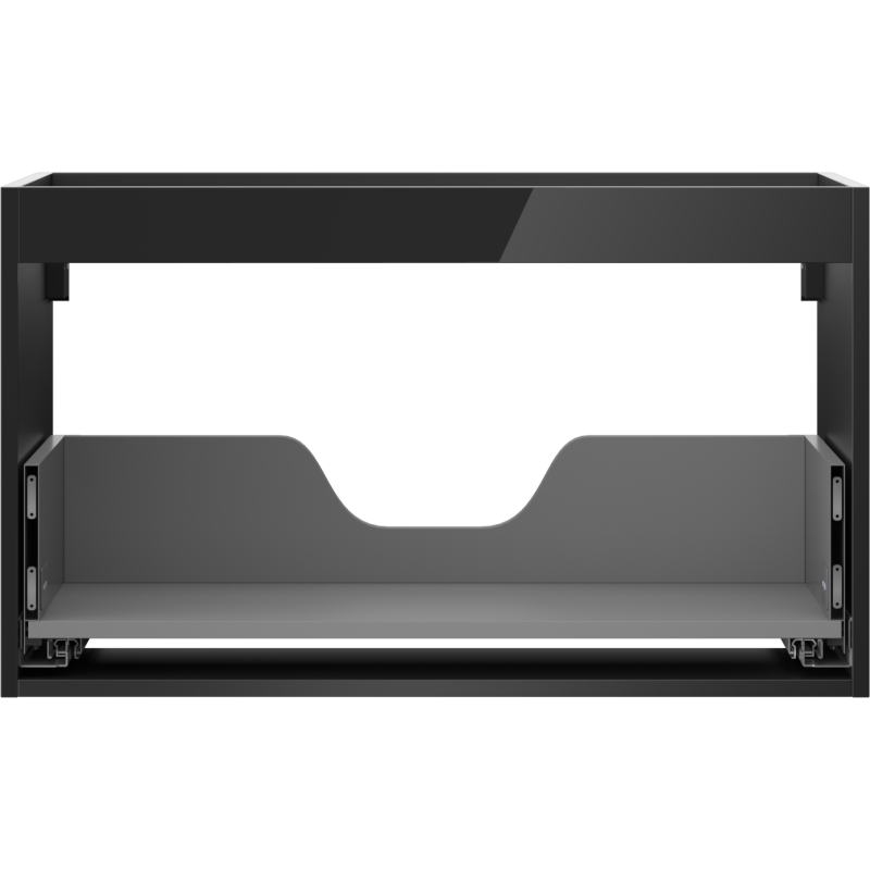 Mexen Box-A vanity unit body 80 cm, 1 drawer, black gloss - 91AX0-0800-470-1-70