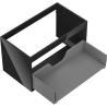 Mexen Box-A vanity unit body 80 cm, 1 drawer, black gloss - 91AX0-0800-470-1-70