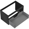 Mexen Box-A Cabinet Body for Sink 80 cm, 1 Drawer, Black Matte - 91AX0-0800-470-1-71