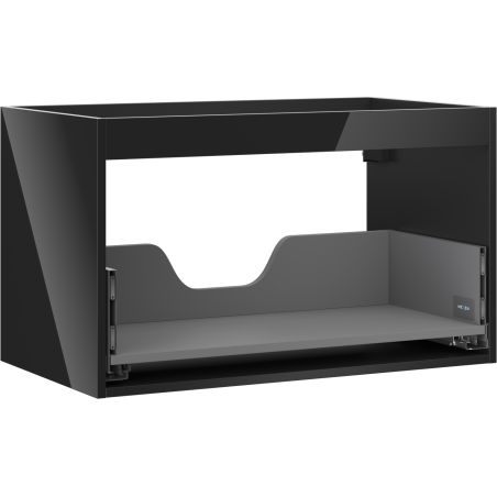 Mexen Box-A vanity unit body 80 cm, 1 drawer, black gloss - 91AX0-0800-470-1-70