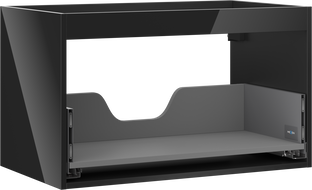 Mexen Box-A vanity unit body 80 cm, 1 drawer, black gloss - 91AX0-0800-470-1-70