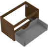 Mexen Box-A cabinet body under sink 80 cm, 1 drawer, walnut - 91AX0-0800-470-1-86