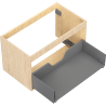 Mexen Box-A cabinet body for 80 cm washbasin, 1 drawer, oak - 91AX0-0800-470-1-81