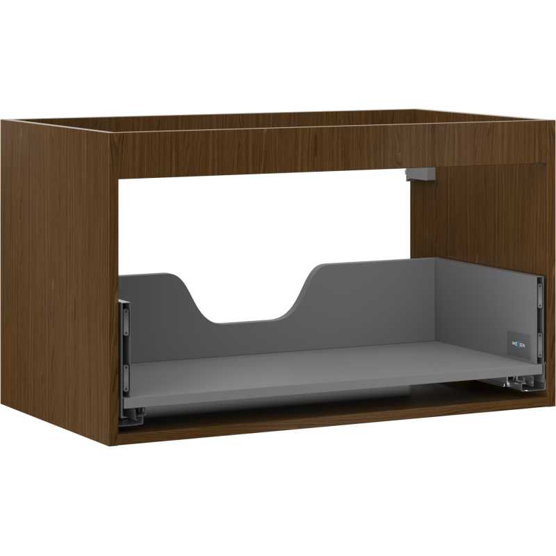 Mexen Box-A cabinet body under sink 80 cm, 1 drawer, walnut - 91AX0-0800-470-1-86