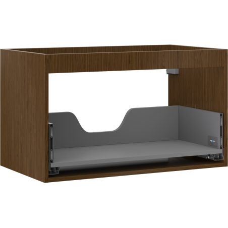 Mexen Box-A 80 cm Under-Sink Cabinet Unit, 1 Drawer, Walnut - 91AX0-0800-470-1-86