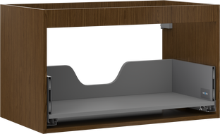 Mexen Box-A cabinet body under sink 80 cm, 1 drawer, walnut - 91AX0-0800-470-1-86