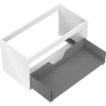 Mexen Box-A 35.4" Vanity Cabinet Frame, 1 drawer, High Gloss White - 91AX0-0900-470-1-00