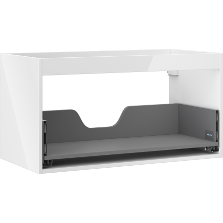 Mexen Box-A 35.4" Vanity Cabinet Frame, 1 drawer, High Gloss White - 91AX0-0900-470-1-00