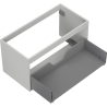 Mexen Box-A under-sink cabinet body 90 cm, 1 drawer, gray matte - 91AX0-0900-470-1-62