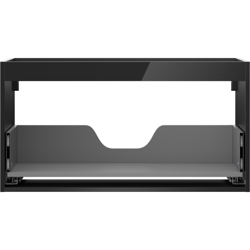 Mexen Box-A 90 cm Under-sink Cabinet Body, 1 Drawer, Black Gloss - 91AX0-0900-470-1-70