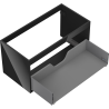 Mexen Box-A vanity cabinet body 90 cm, 1 drawer, black gloss - 91AX0-0900-470-1-70