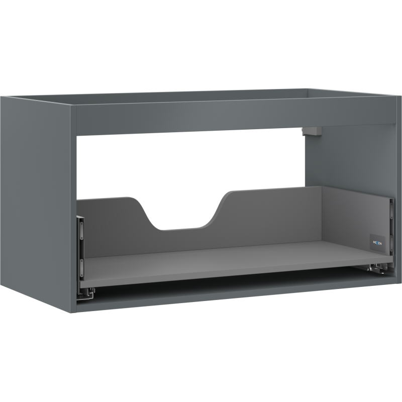 Mexen Box-A vanity unit cabinet body 90 cm, 1 drawer, matte graphite - 91AX0-0900-470-1-66