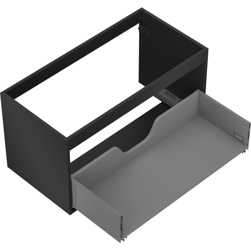 Mexen Box-A cabinet body for washbasin 90 cm, 1 drawer, black matte - 91AX0-0900-470-1-71