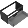 Mexen Box-A cabinet body for washbasin 90 cm, 1 drawer, black matte - 91AX0-0900-470-1-71