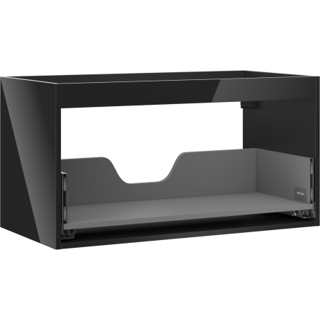 Mexen Box-A vanity cabinet body 90 cm, 1 drawer, black gloss - 91AX0-0900-470-1-70