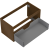 Mexen Box-A cabinet body for washbasin 90 cm, 1 drawer, walnut - 91AX0-0900-470-1-86