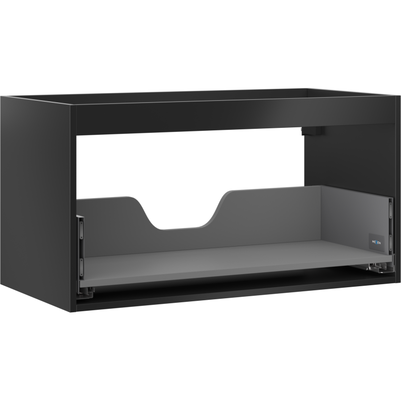 Mexen Box-A cabinet body for washbasin 90 cm, 1 drawer, black matte - 91AX0-0900-470-1-71