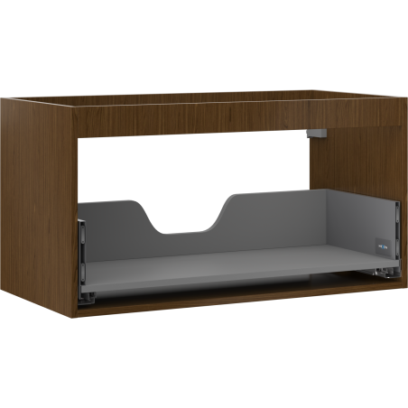 Mexen Box-A cabinet body under the washbasin 90 cm, 1 drawer, walnut - 91AX0-0900-470-1-86