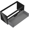 Mexen Box-A cabinet body under sink 100 cm, 1 drawer, black gloss - 91AX0-1000-470-1-70