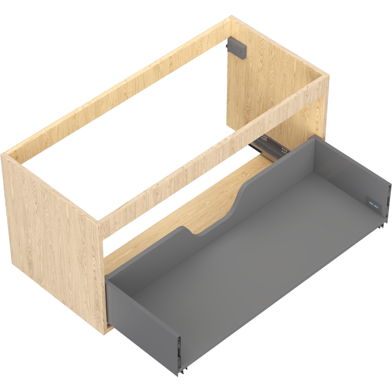 Mexen Box-A cabinet body for washbasin 100 cm, 1 drawer, oak - 91AX0-1000-470-1-81